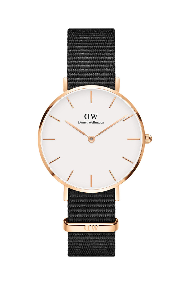 Montre à quartz en polyester Petite Cornwal - Noir et doré rose - 02 - 33646447