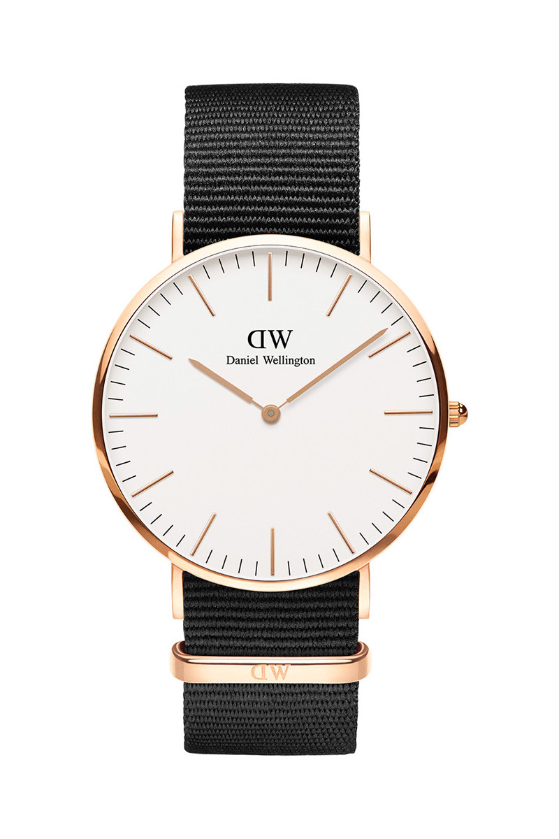 Montre à quartz en polyester et plaqué or rose Classic Cornwall RG - 02 - 33646449