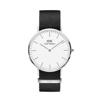 Montre à quartz en polyester Classic Cornwall - Noir et argenté - 02 - 33646450