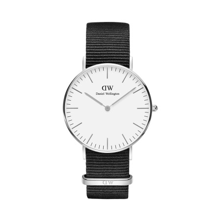 Montre à quartz en polyester Classic Cornwall - Noir et argenté - 02 - 33646452