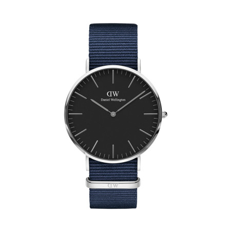 Montre à quartz en polyester Classic Bayswater - Bleu marine et argenté - 02 - 33646454