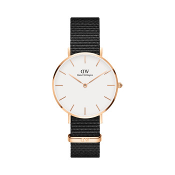 Montre à quartz en acier inoxydable plaqué or rose Petite Cornwall - Noir et doré rose - 02 - 33646458