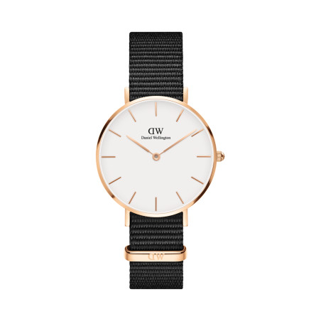 Montre à quartz en acier inoxydable plaqué or rose Petite Cornwall - Noir et doré rose - 02 - 33646458