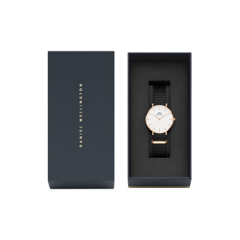 Montre à quartz en acier inoxydable plaqué or rose Petite Cornwall - Noir et doré rose - 02 - 33646458