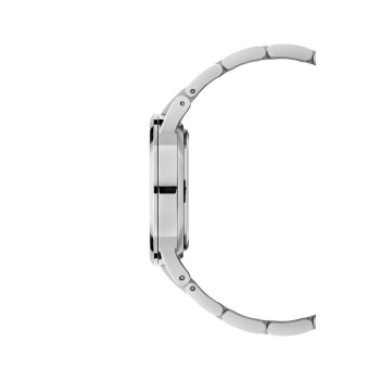 Montre à quartz en acier Iconic Link - Argenté et gris - 02 - 33646459