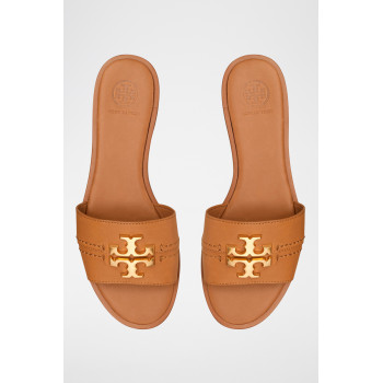 Mules en cuir - Camel - 02 - 33569265