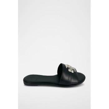 Mules en cuir - Noir - 02 - 33569270