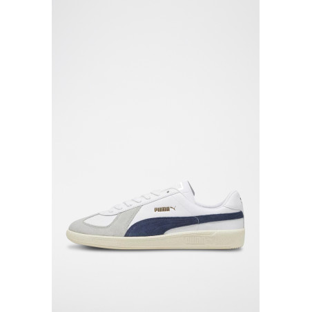 Sneakers en nubuck Puma Army Trainer - Blanc et bleu marine - 02 - 33593757