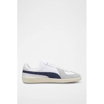 Sneakers en nubuck Puma Army Trainer - Blanc et bleu marine - 02 - 33593757