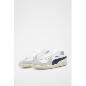 Sneakers en nubuck Puma Army Trainer - Blanc et bleu marine - 02 - 33593757