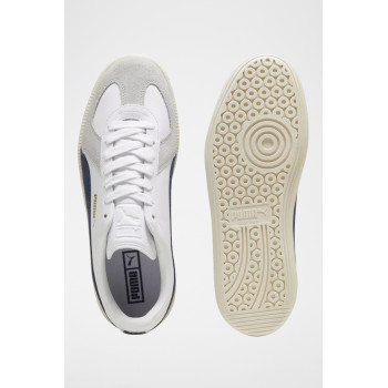 Sneakers en nubuck Puma Army Trainer - Blanc et bleu marine - 02 - 33593757