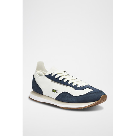 Baskets en nubuck Match Break  - Ecru et bleu marine - 02 - 33481067