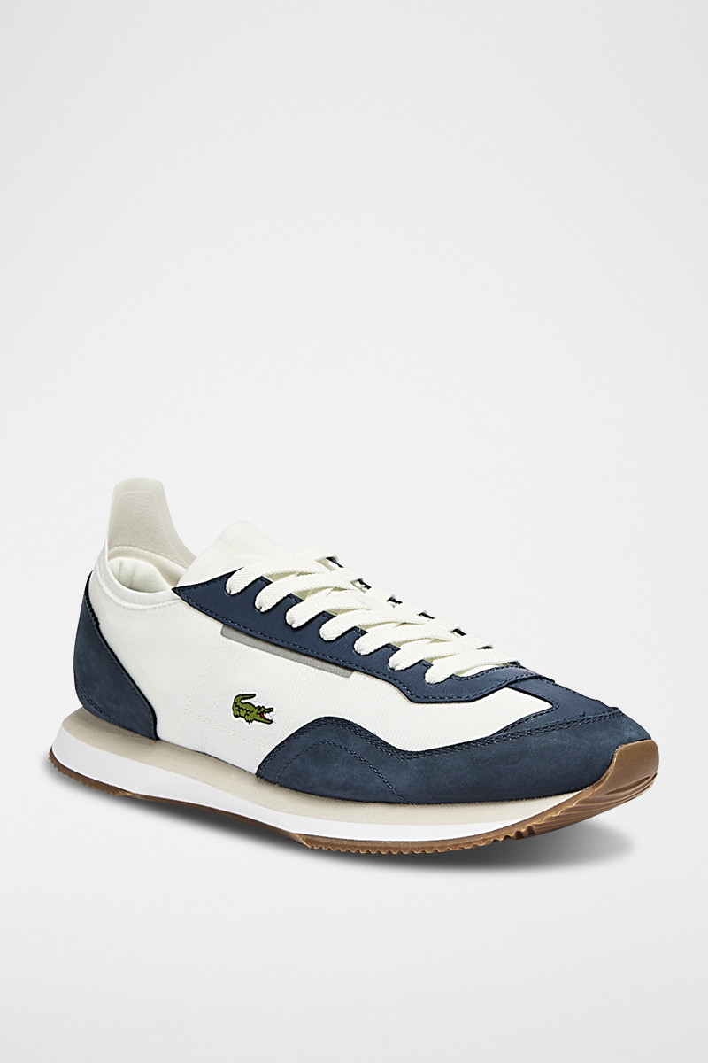 Baskets en nubuck Match Break  - Ecru et bleu marine - 02 - 33481067