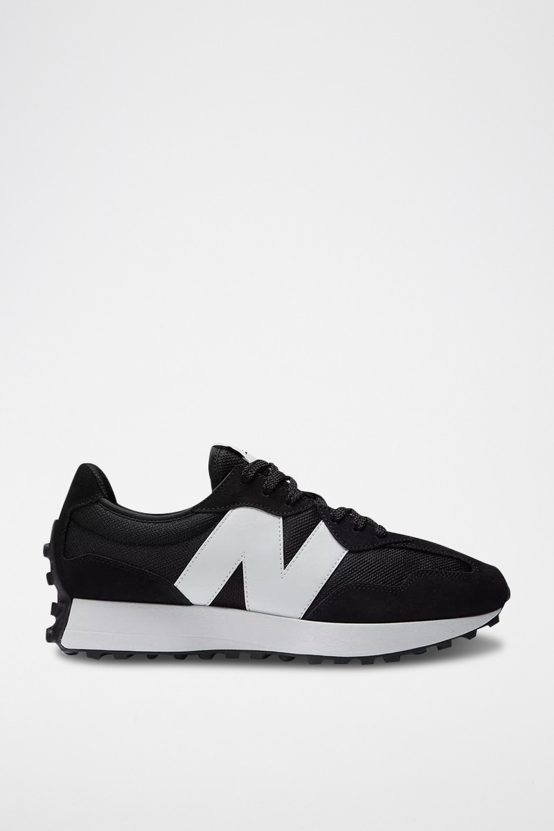 Sneakers en nubuck MS327 - Noir et blanc - 02 - 33593959