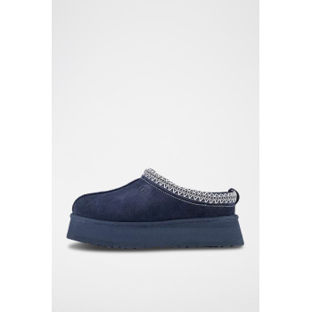 Mules plateformes en nubuck Tazz - Bleu marine - 02 - 33593483