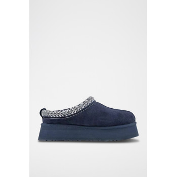 Mules plateformes en nubuck Tazz - Bleu marine - 02 - 33593483