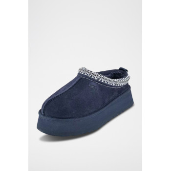 Mules plateformes en nubuck Tazz - Bleu marine - 02 - 33593483