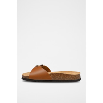 Mules en cuir Kathleen - Camel - 02 - 33593487