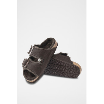 Mules fourrées en nubuck Arizona - Marron - 02 - 33593457