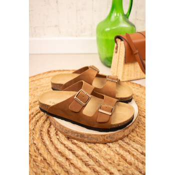 Mules en nubuck - Camel - 02 - 33727424