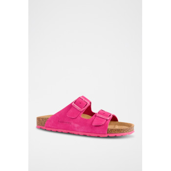 Mules en nubuck - Fuchsia - 02 - 33727567