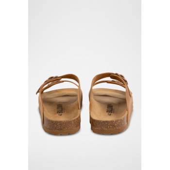 Mules en cuir - Camel - 02 - 33727388