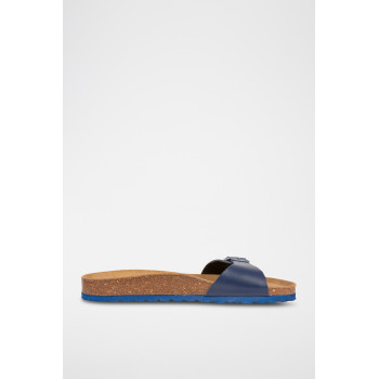 Mules en cuir - Bleu marine - 02 - 33727443