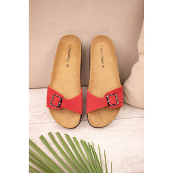 Mules en nubuck - Rouge - 02 - 33727444