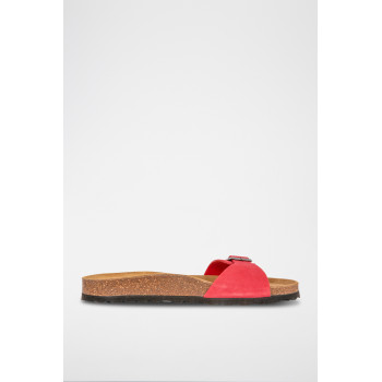 Mules en nubuck - Rouge - 02 - 33727444