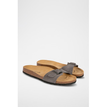 Mules en nubuck - Gris foncé - 02 - 33727445