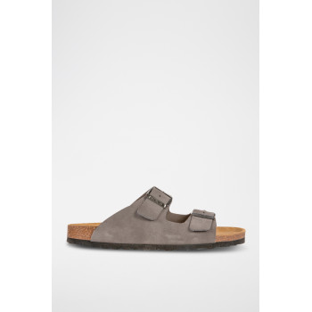 Mules en nubuck - Gris foncé - 02 - 33727448