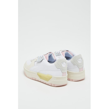 Sneakers plateformes en cuir Cali Dream - Rose et blanc - 02 - 33720181