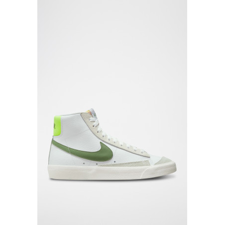 Nike Blazer Mid  77 en cuir - Blanc et vert foncé - 02 - 33587140