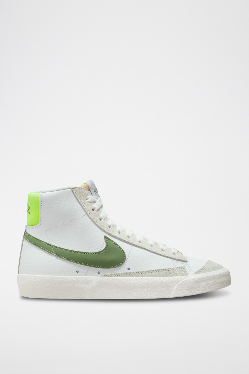 Nike Blazer Mid  77 en cuir - Blanc et vert foncé - 02 - 33587140