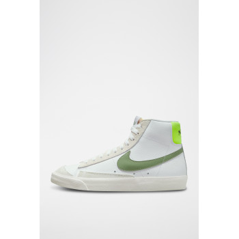 Nike Blazer Mid  77 en cuir - Blanc et vert foncé - 02 - 33587140