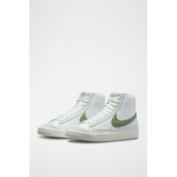 Nike Blazer Mid  77 en cuir - Blanc et vert foncé - 02 - 33587140