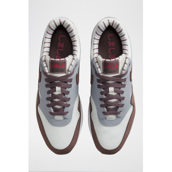 Nike Air Max 1 Premium en cuir - Blanc et marron - 02 - 33587239