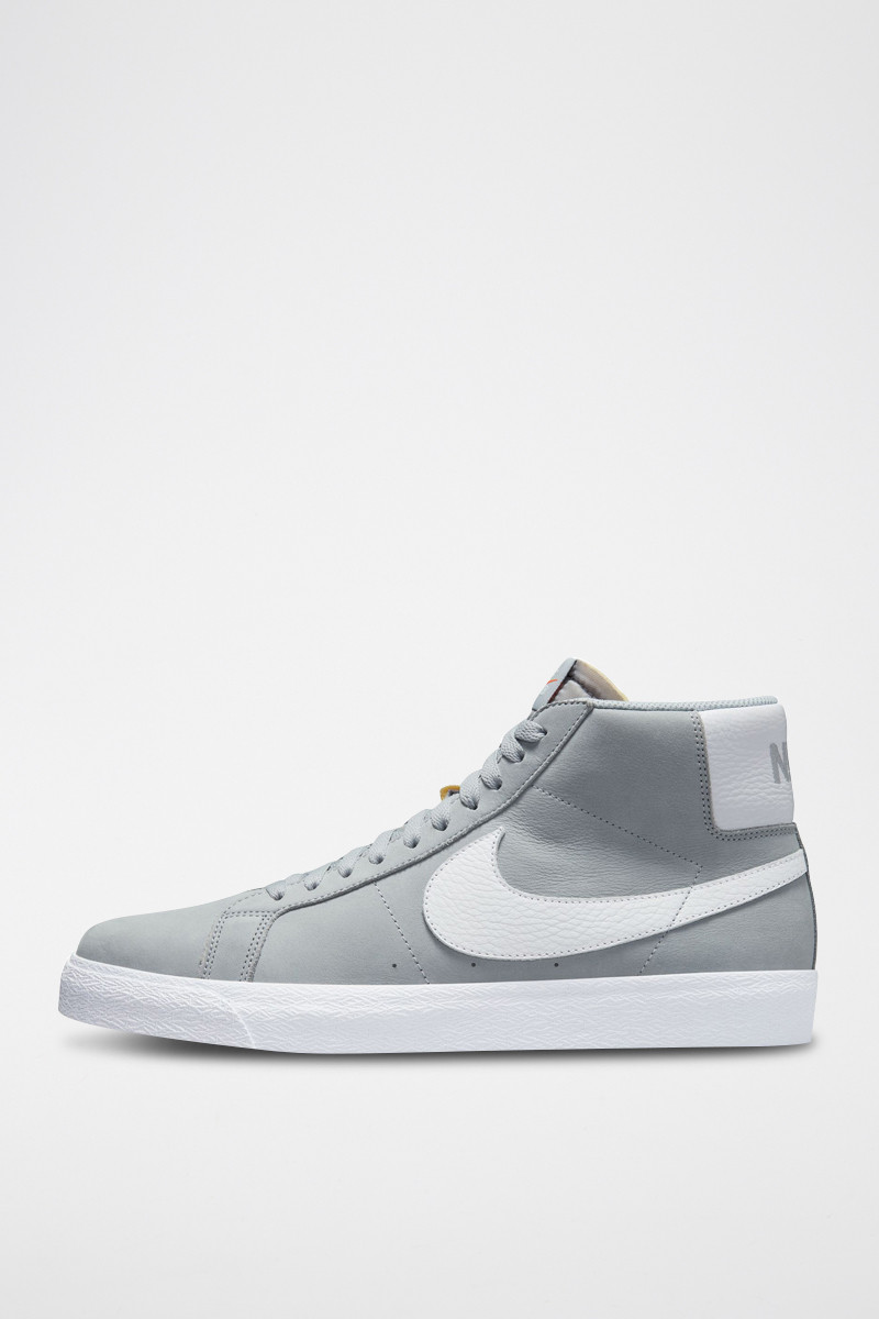 Nike SB Zoom Blazer Mid en cuir - Gris clair - 02 - 33587245