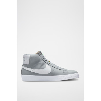 Nike SB Zoom Blazer Mid en cuir - Gris clair - 02 - 33587245