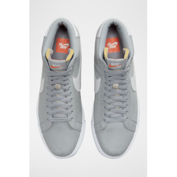 Nike SB Zoom Blazer Mid en cuir - Gris clair - 02 - 33587245