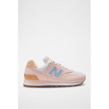 Sneakers en nubuck 574 - Rose - 02 - 33576006