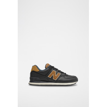 Sneakers en cuir 574 - Noir et marron - 02 - 33571721