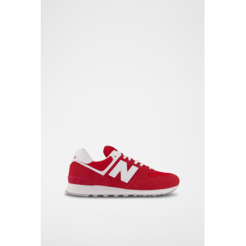 Sneakers en cuir 574 - Rouge et blanc - 02 - 33571723