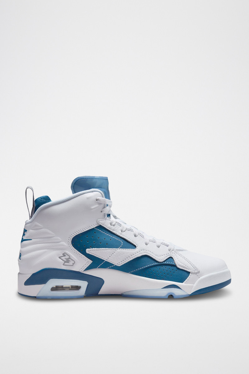 Jordan MVP en cuir - Blanc et bleu - 02 - 33600786