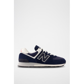 Sneakers en nubuck 574 - Bleu marine - 02 - 33571589