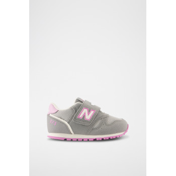 Sneakers 373 - Gris et rose - 02 - 33571689