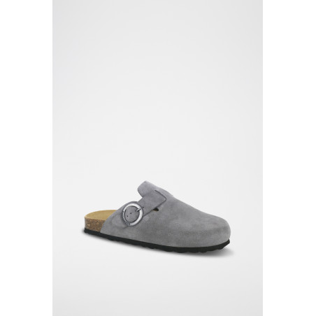 Mules en nubuck - 
Gris - 02 - 33724180