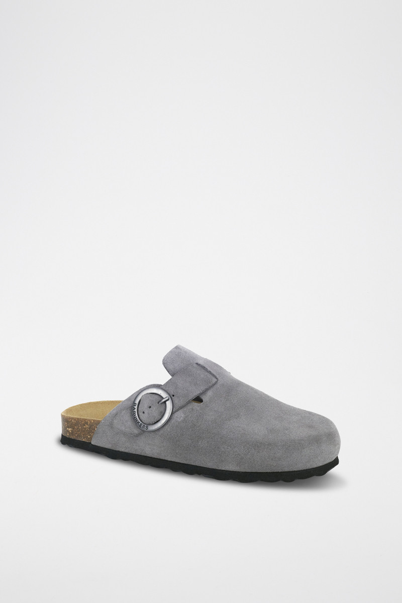 Mules en nubuck - 
Gris - 02 - 33724180