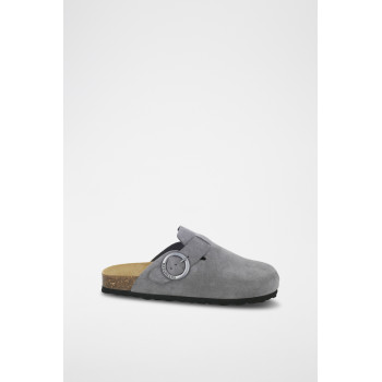 Mules en nubuck - 
Gris - 02 - 33724180