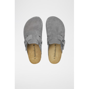 Mules en nubuck - 
Gris - 02 - 33724180